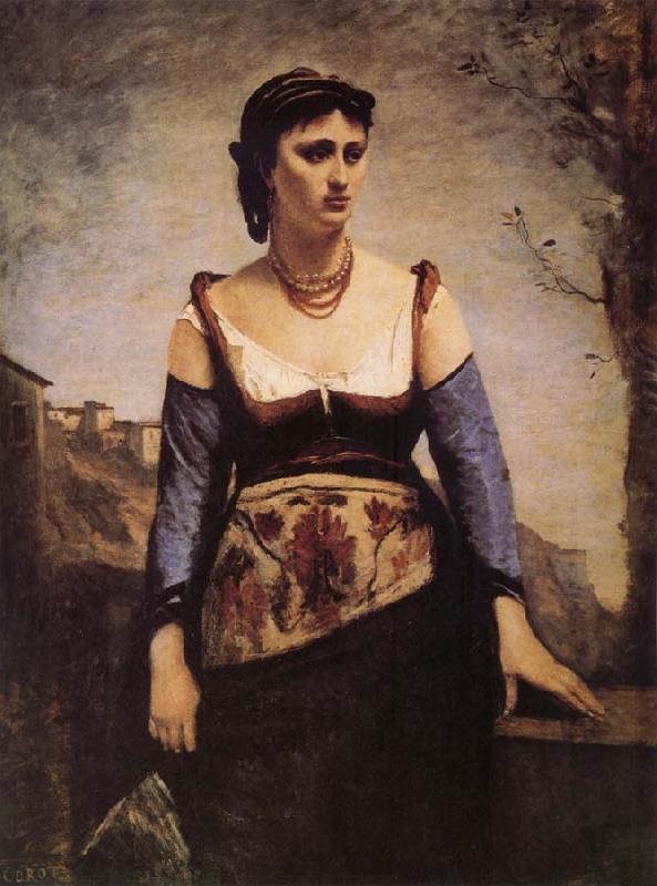 Jean Baptiste Camille  Corot Agostina oil painting picture